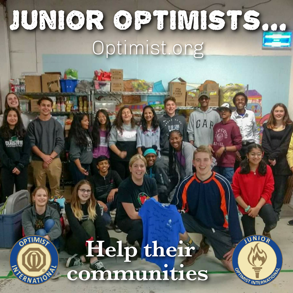A series of photos about Junior Optimists. This one is Junior Optimists Help Their Communities.