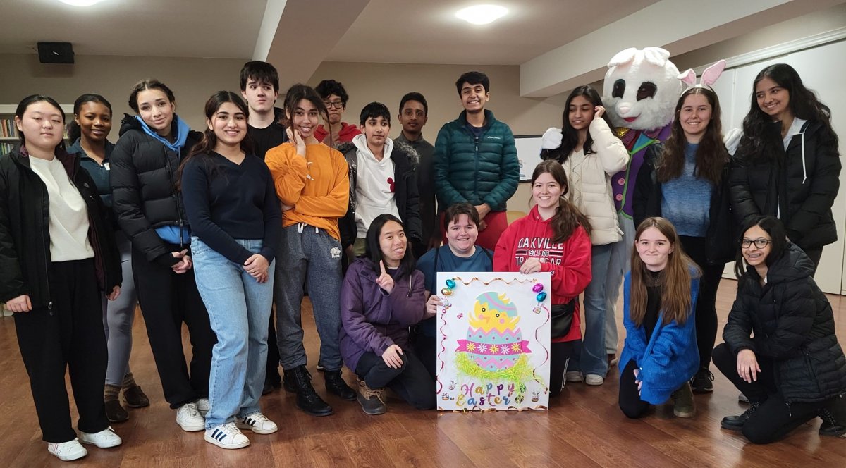 A photo of the Junior Optimist Club members last year after a day of running an Easter event for young children,